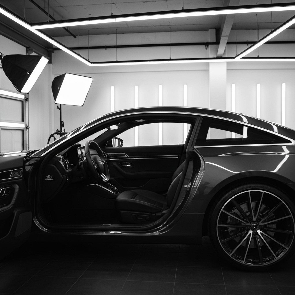 WRP Dubai premium car detailing studio interior with professional equipment and climate-controlled environment