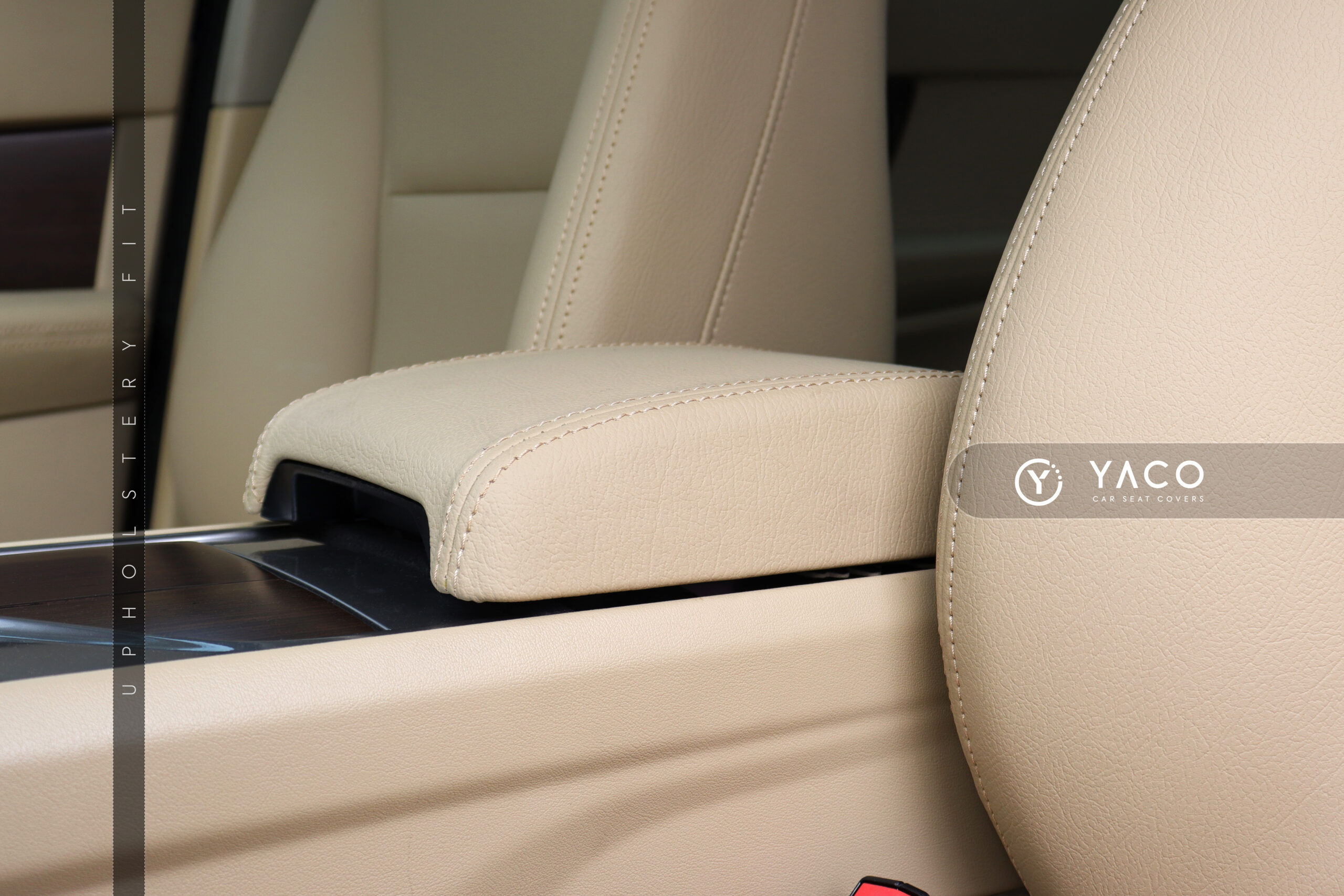 Luxury Jaguar interior with complete custom leather seat upholstery in black and tan finish, professionally installed at WRP car detailing studio in Dubai